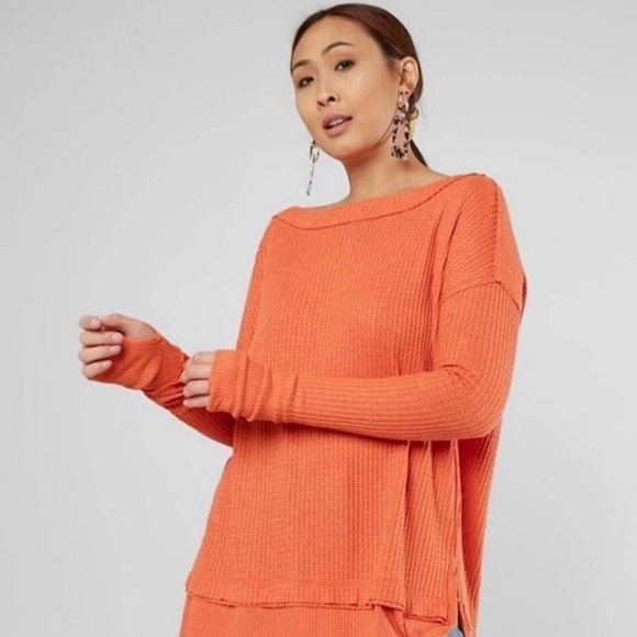 FREE People North Shore Thermal Waffle Knit Top in size S - Picture 9 of 14